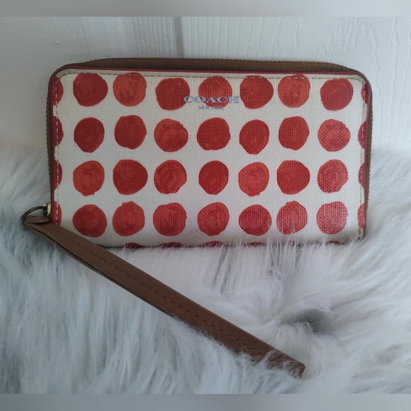 Coach Handbags - Coach Bleecker wallet wristlet EUC "Painted Dot"